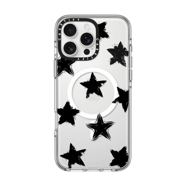 CASETiFY iPhone 16 Pro Max ケース クリア クリア ケース MagSafe対応 Monochrome,Pattern Star Marks