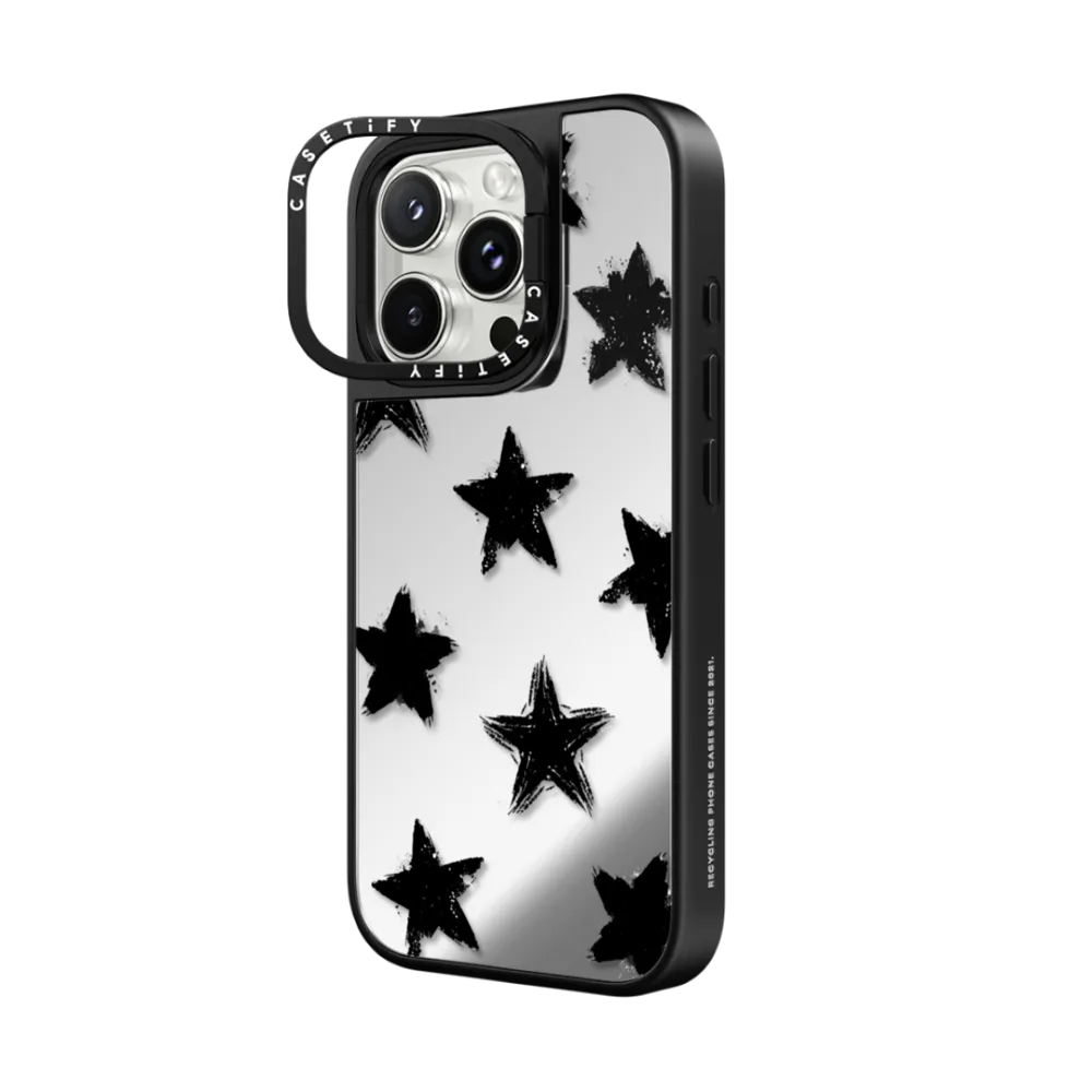 Mirror Ring Stand iPhone 16 Pro Max Case MagSafe Compatible - Star Marks