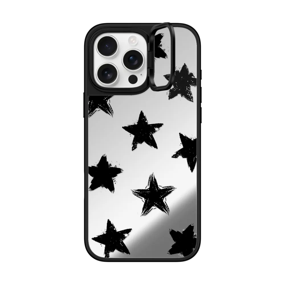 Mirror Ring Stand iPhone 16 Pro Max Case MagSafe Compatible - Star Marks
