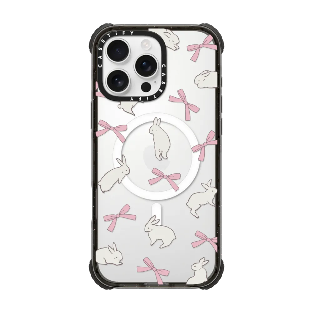 Ultra Impact iPhone 16 Pro Max Case MagSafe Compatible - Rabbit Ribbon