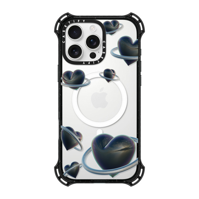 CASETiFY iPhone 16 Pro Max ケース ブラック バウンスケース Heart Universe Case casetify_artist