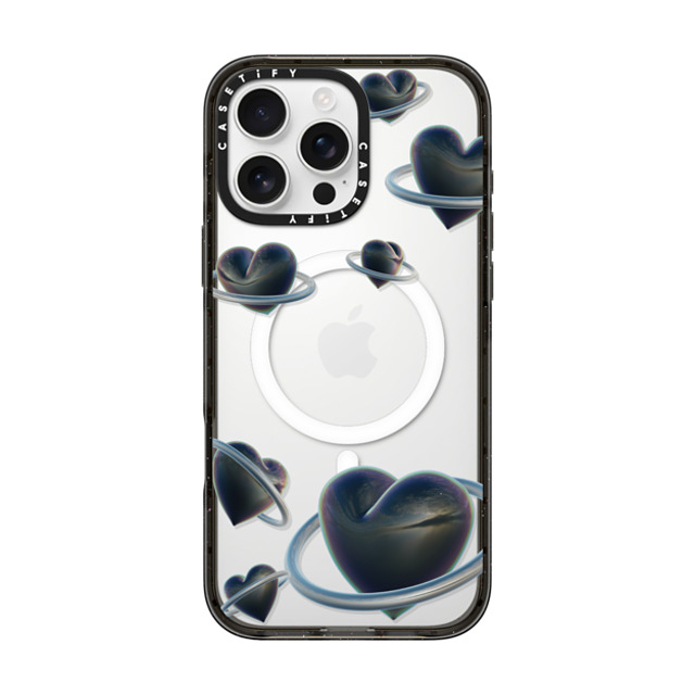 CASETiFY iPhone 16 Pro Max ケース ブラック インパクトケース MagSafe対応 Heart Universe Case casetify_artist