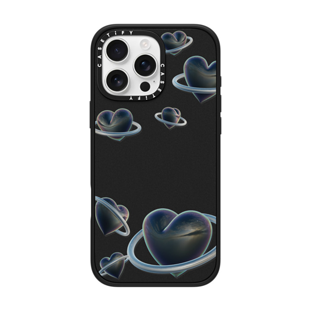 CASETiFY iPhone 16 Pro Max ケース マットブラック インパクトケース MagSafe対応 Heart Universe Case casetify_artist