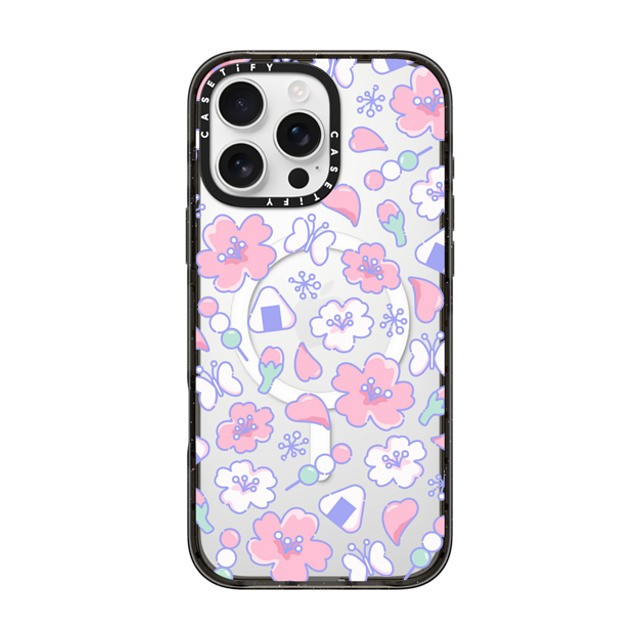 CASETiFY iPhone 16 Pro Max ケース ブラック インパクトケース MagSafe対応 Anime Sakura casetify_artist