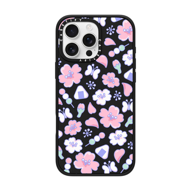 CASETiFY iPhone 16 Pro Max ケース マットブラック インパクトケース Anime Sakura casetify_artist
