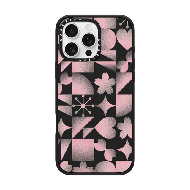 CASETiFY iPhone 16 Pro Max Case マットブラック Impact Case MagSafe Compatible Pink Geometric Sakura casetify_artist Mother's Day CASETiFY iPhone 16 Pro Max Case マットブラック Impact Case MagSafe Compatible Pink Geometric Sakura casetify_artist Mother's Day