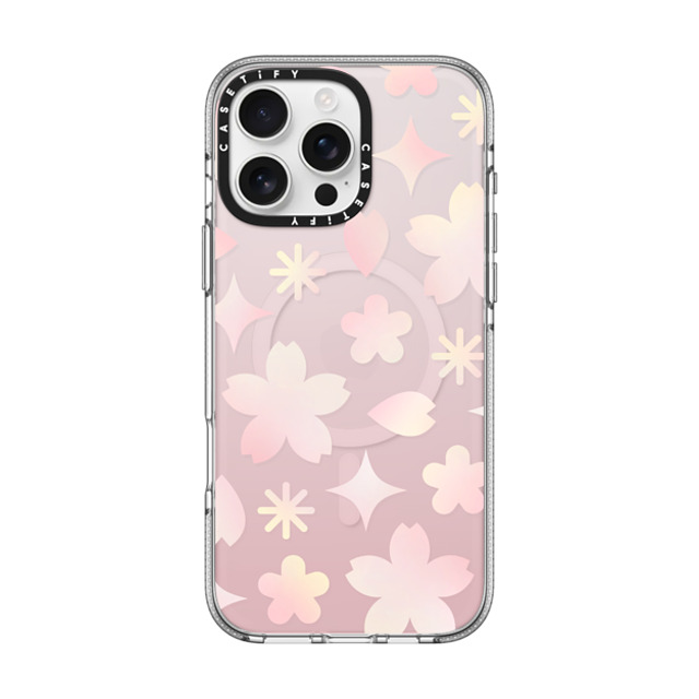 CASETiFY iPhone 16 Pro Max ケース クリア クリア ケース MagSafe対応 Sheer Sakura Pattern Pink casetify_artist