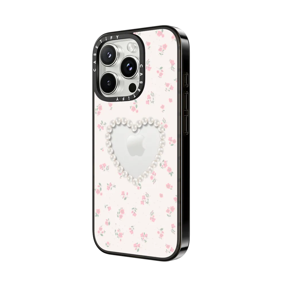Compact iPhone 16 Pro Max Case - Pearly Heart