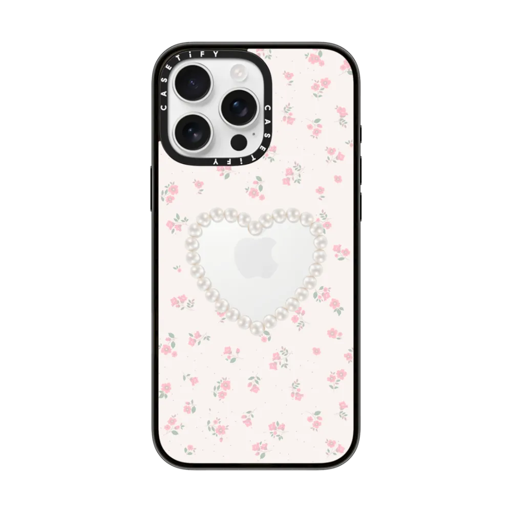 Compact iPhone 16 Pro Max Case - Pearly Heart
