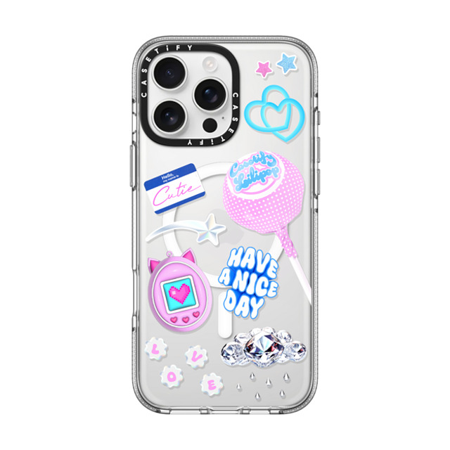 CASETiFY iPhone 16 Pro Max ケース クリア クリア ケース MagSafe対応 Y2K Y2K Collage