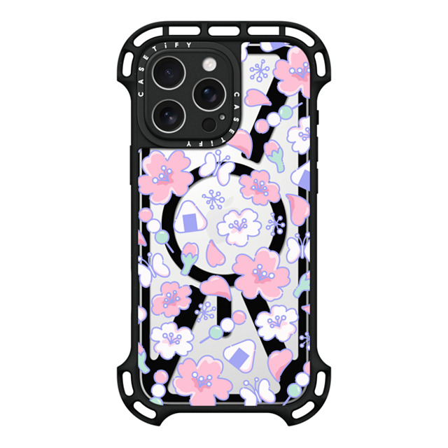 CASETiFY iPhone 16 Pro Max ケース ブラック ウルトラ バウンスケース MagSafe対応 Anime Sakura casetify_artist