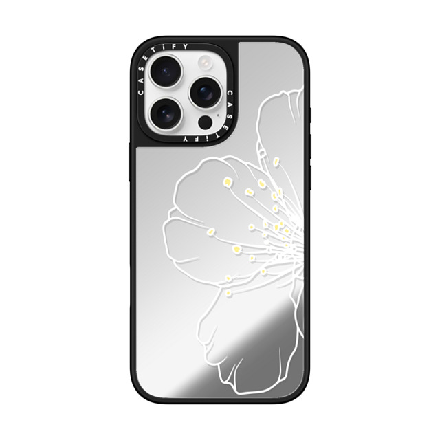 CASETiFY iPhone 16 Pro Max Case Silver on Black ミラーケース MagSafe対応 Half Sakura casetify_artist Back to School CASETiFY iPhone 16 Pro Max Case Silver on Black ミラーケース MagSafe対応 Half Sakura casetify_artist Back to School