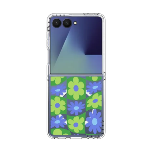Galaxy Z Flip7 - Warped Floral Checker