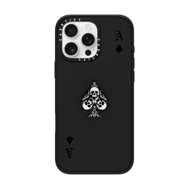 CASETiFY iPhone 16 Pro Max ケース マットブラック インパクトケース MagSafe対応 Hype Hype Ace of Spades - Black Back to School CASETiFY iPhone 16 Pro Max ケース マットブラック インパクトケース MagSafe対応 Hype Hype Ace of Spades - Black Back to School