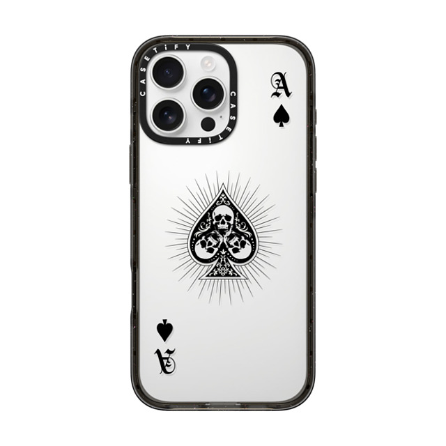 CASETiFY iPhone 16 Pro Max ケース ブラック インパクトケース Hype Hype Ace of Spades - Black Back to School CASETiFY iPhone 16 Pro Max ケース ブラック インパクトケース Hype Hype Ace of Spades - Black Back to School