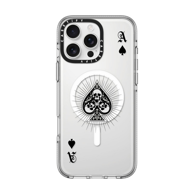 CASETiFY iPhone 16 Pro Max Case クリア クリア ケース MagSafe対応 Hype Hype Ace of Spades - Black Back to School CASETiFY iPhone 16 Pro Max Case クリア クリア ケース MagSafe対応 Hype Hype Ace of Spades - Black Back to School