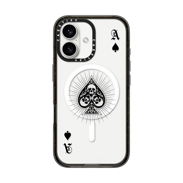 CASETiFY iPhone 16 Case Black Impact Case MagSafe Compatible Hype Hype Ace of Spades - Black Back to School CASETiFY iPhone 16 Case Black Impact Case MagSafe Compatible Hype Hype Ace of Spades - Black Back to School