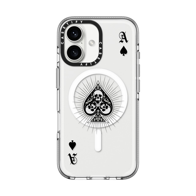 CASETiFY iPhone 16 Case クリア クリア ケース MagSafe対応 Hype Hype Ace of Spades - Black Back to School CASETiFY iPhone 16 Case クリア クリア ケース MagSafe対応 Hype Hype Ace of Spades - Black Back to School