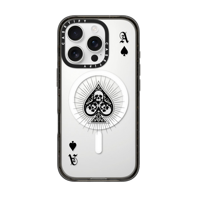 CASETiFY iPhone 16 Pro ケース ブラック インパクトケース MagSafe対応 Hype Hype Ace of Spades - Black Back to School CASETiFY iPhone 16 Pro ケース ブラック インパクトケース MagSafe対応 Hype Hype Ace of Spades - Black Back to School