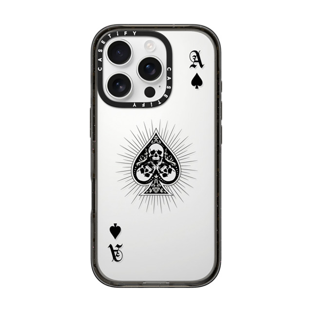 CASETiFY iPhone 16 Pro ケース ブラック インパクトケース Hype Hype Ace of Spades - Black Back to School CASETiFY iPhone 16 Pro ケース ブラック インパクトケース Hype Hype Ace of Spades - Black Back to School