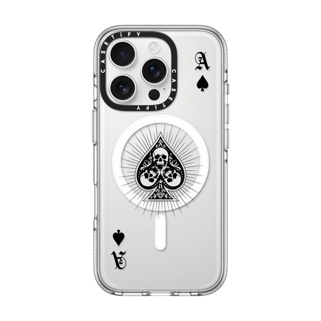 CASETiFY iPhone 16 Pro Case クリア クリア ケース MagSafe対応 Hype Hype Ace of Spades - Black Back to School CASETiFY iPhone 16 Pro Case クリア クリア ケース MagSafe対応 Hype Hype Ace of Spades - Black Back to School