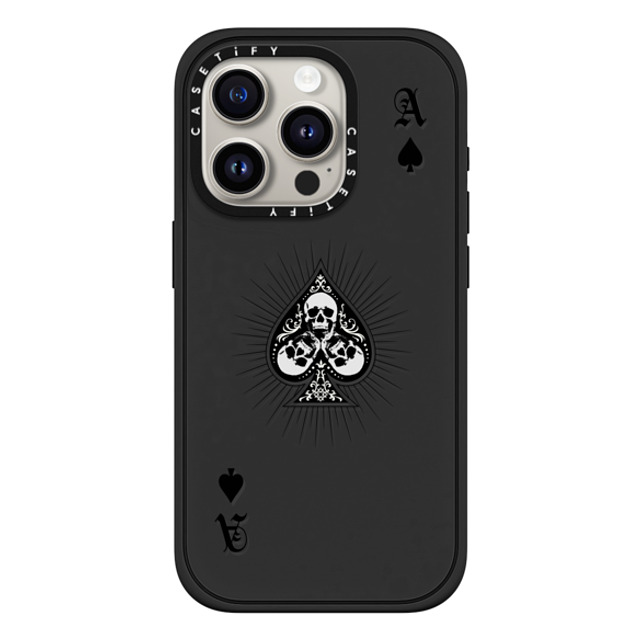 CASETiFY iPhone 15 Pro Case Matte Black Impact Case MagSafe Compatible Hype Hype Ace of Spades - Black Back to School CASETiFY iPhone 15 Pro Case Matte Black Impact Case MagSafe Compatible Hype Hype Ace of Spades - Black Back to School