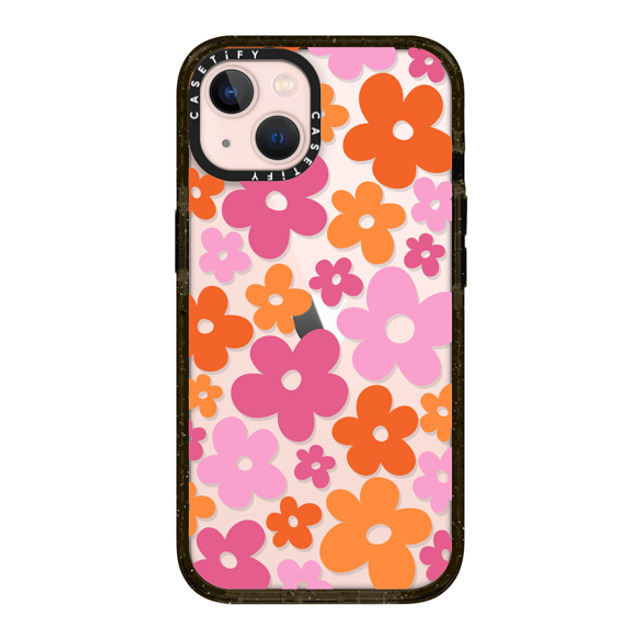 CASETiFY iPhone 13 ケース ブラック インパクトケース Cottagecore Abstract Florals