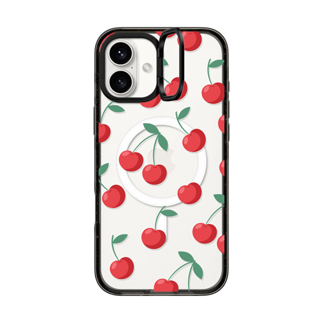 CASETiFY iPhone 16 Plus Case Black インパクトリングスタンドケース MagSafe対応 Cherry,Food,Fruit,Cherry,Fruit,Pattern,Strawberry Cherries CASETiFY iPhone 16 Plus Case Black インパクトリングスタンドケース MagSafe対応 Cherry,Food,Fruit,Cherry,Fruit,Pattern,Strawberry Cherries