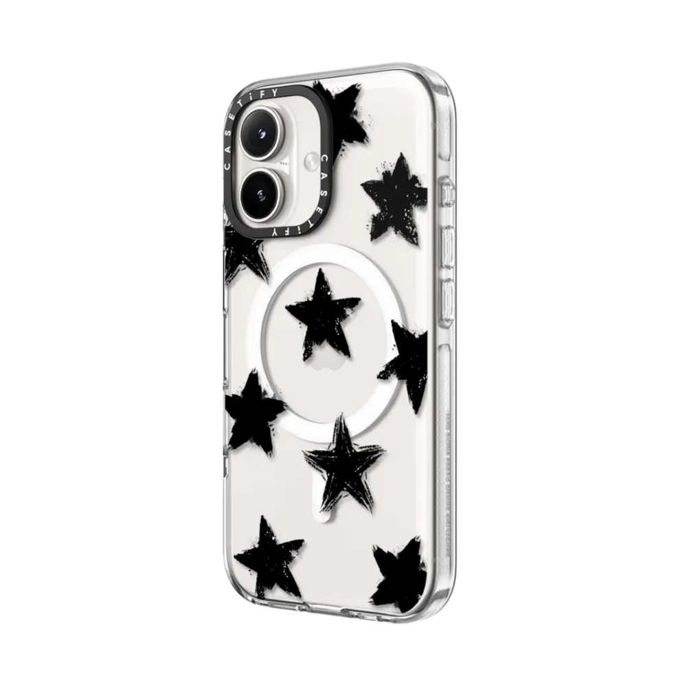 Impact Clear iPhone 16 Case MagSafe Compatible - Star Marks