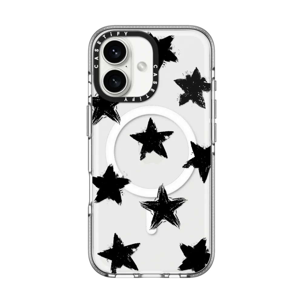 Impact Clear iPhone 16 Case MagSafe Compatible - Star Marks