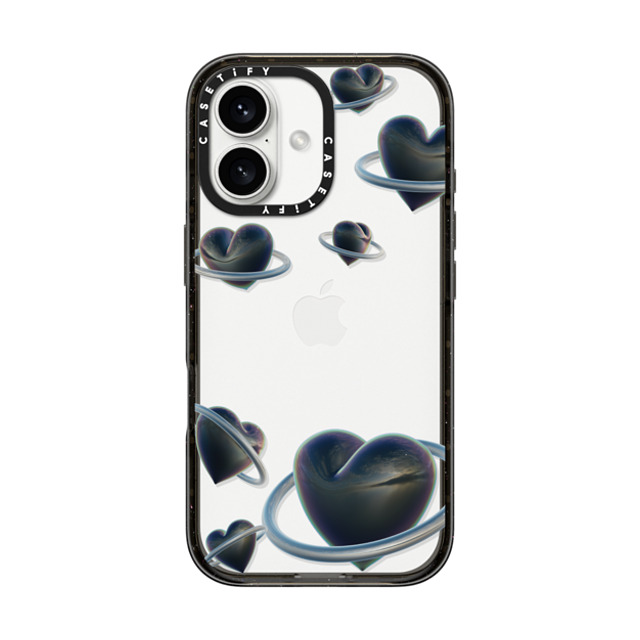 CASETiFY iPhone 16 ケース ブラック インパクトケース Heart Universe Case casetify_artist