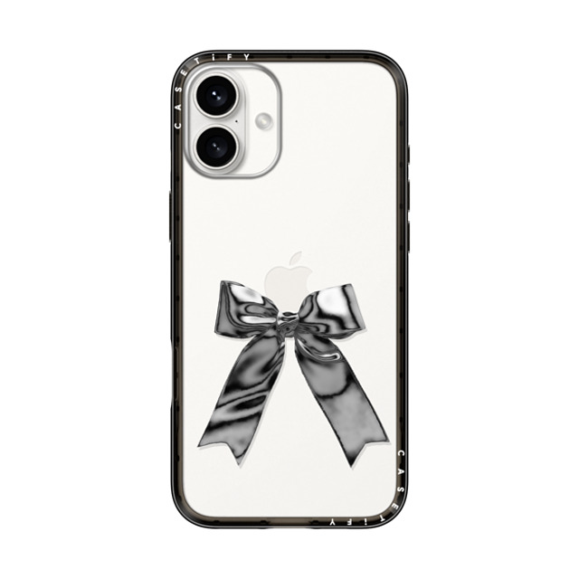 CASETiFY iPhone 16 Plus Case Black インパクトライトケース Butterfly,Ribbon Metallic Ribbon CASETiFY iPhone 16 Plus Case Black インパクトライトケース Butterfly,Ribbon Metallic Ribbon