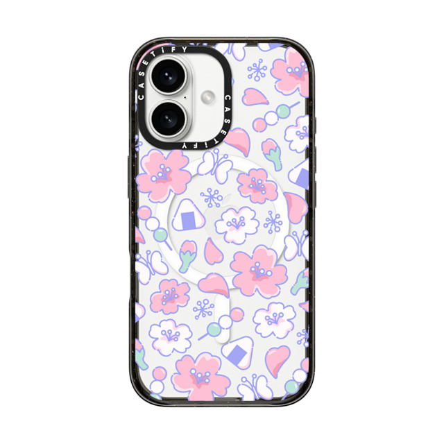 CASETiFY iPhone 16 ケース ブラック インパクトケース MagSafe対応 Anime Sakura casetify_artist