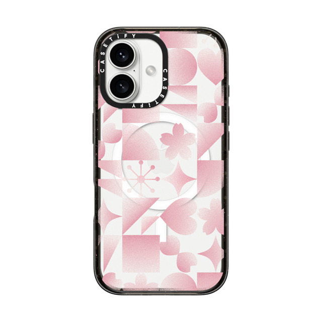 CASETiFY iPhone 16 ケース ブラック インパクトケース MagSafe対応 Pink Geometric Sakura casetify_artist Mother's Day CASETiFY iPhone 16 ケース ブラック インパクトケース MagSafe対応 Pink Geometric Sakura casetify_artist Mother's Day