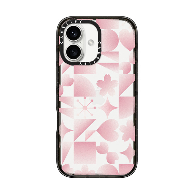 CASETiFY iPhone 16 Case Black インパクトケース Pink Geometric Sakura casetify_artist Mother's Day CASETiFY iPhone 16 Case Black インパクトケース Pink Geometric Sakura casetify_artist Mother's Day
