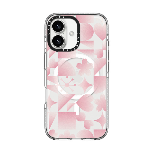 CASETiFY iPhone 16 ケース クリア クリア ケース MagSafe対応 Pink Geometric Sakura casetify_artist Father's Day CASETiFY iPhone 16 ケース クリア クリア ケース MagSafe対応 Pink Geometric Sakura casetify_artist Father's Day