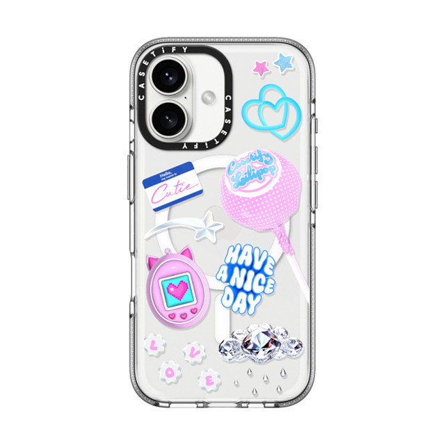 CASETiFY iPhone 16 ケース クリア クリア ケース MagSafe対応 Y2K Y2K Collage