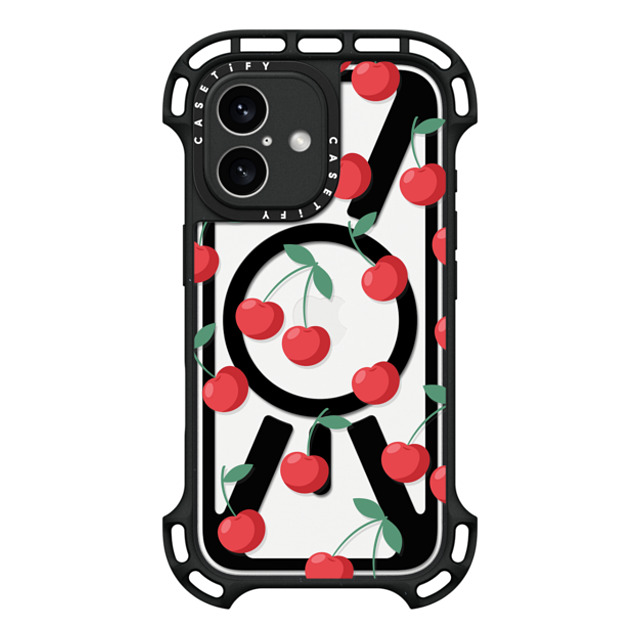 CASETiFY iPhone 16 Case Black ウルトラ バウンスケース MagSafe対応 Cherry,Strawberry Fruit,Food,Cherry,Pattern,Cherry,Strawberry,Fruit Cherries Back to School CASETiFY iPhone 16 Case Black ウルトラ バウンスケース MagSafe対応 Cherry,Strawberry Fruit,Food,Cherry,Pattern,Cherry,Strawberry,Fruit Cherries Back to School