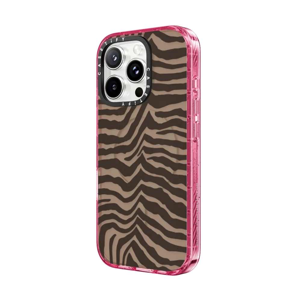 Impact iPhone 16 Pro Max Case MagSafe Compatible - Zebra-Brown