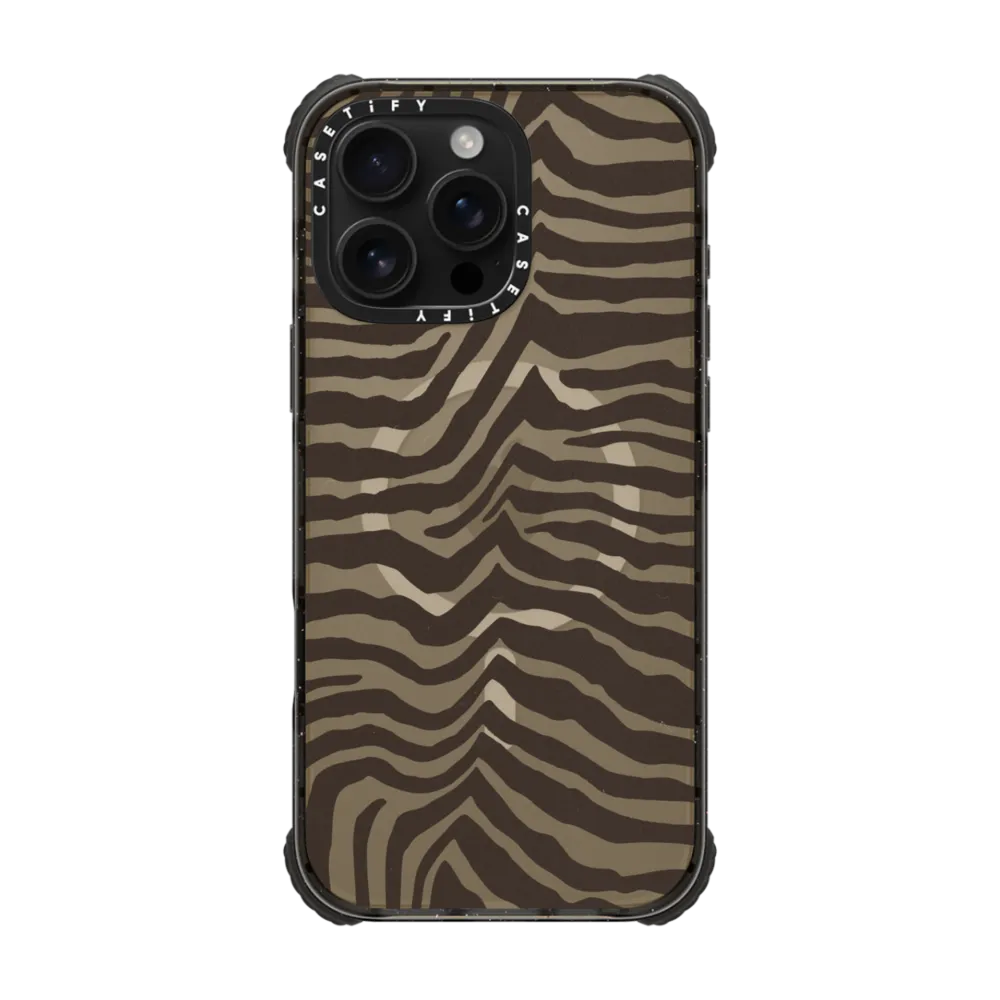 Ultra Impact iPhone 16 Pro Max Case MagSafe Compatible - Zebra-Brown