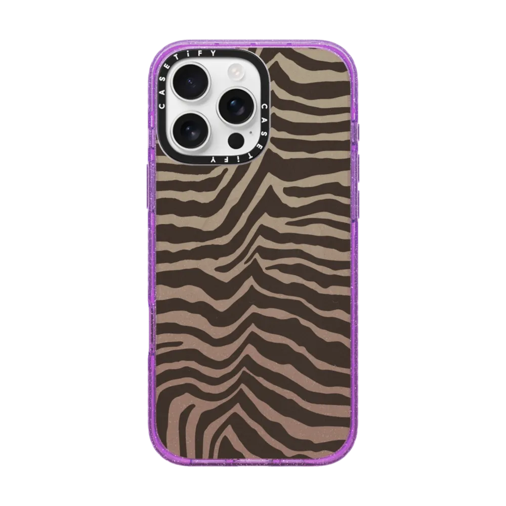 Impact iPhone 16 Pro Max Case MagSafe Compatible - Zebra-Brown