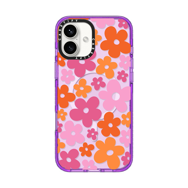 CASETiFY iPhone 16 Plus ケース パープル インパクトケース MagSafe対応 Cottagecore Cottagecore Abstract Florals Father's Day CASETiFY iPhone 16 Plus ケース パープル インパクトケース MagSafe対応 Cottagecore Cottagecore Abstract Florals Father's Day