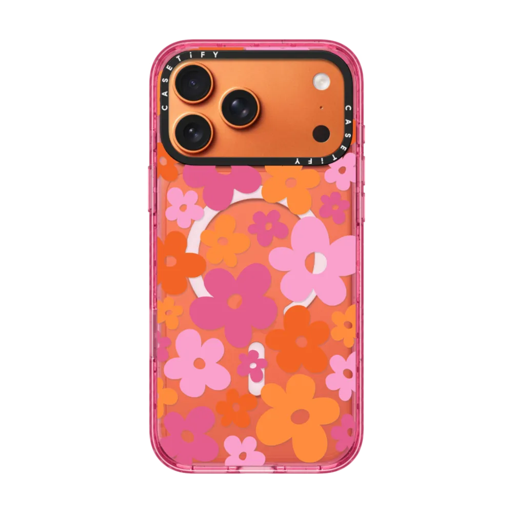 Compact iPhone 17 Pro Max Case MagSafe Compatible - Abstract Florals