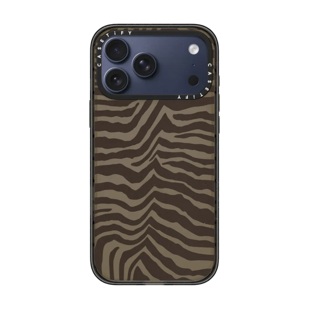 Impact iPhone 17 Pro Max Case - Zebra-Brown