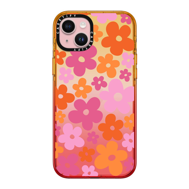 CASETiFY iPhone 15 Plus ケース Peach Haze インパクトケース Cottagecore Abstract Florals CASETiFY iPhone 15 Plus ケース Peach Haze インパクトケース Cottagecore Abstract Florals