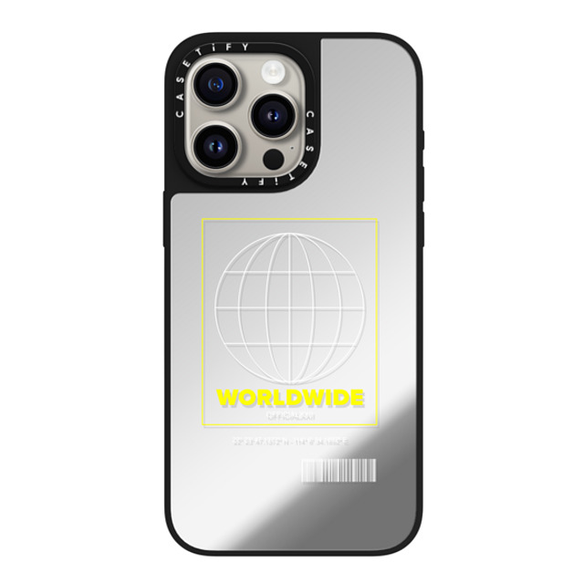 CASETiFY iPhone 15 Pro Max Case Silver on Black ミラーケース MagSafe対応 Hype Worldwide CASETiFY iPhone 15 Pro Max Case Silver on Black ミラーケース MagSafe対応 Hype Worldwide