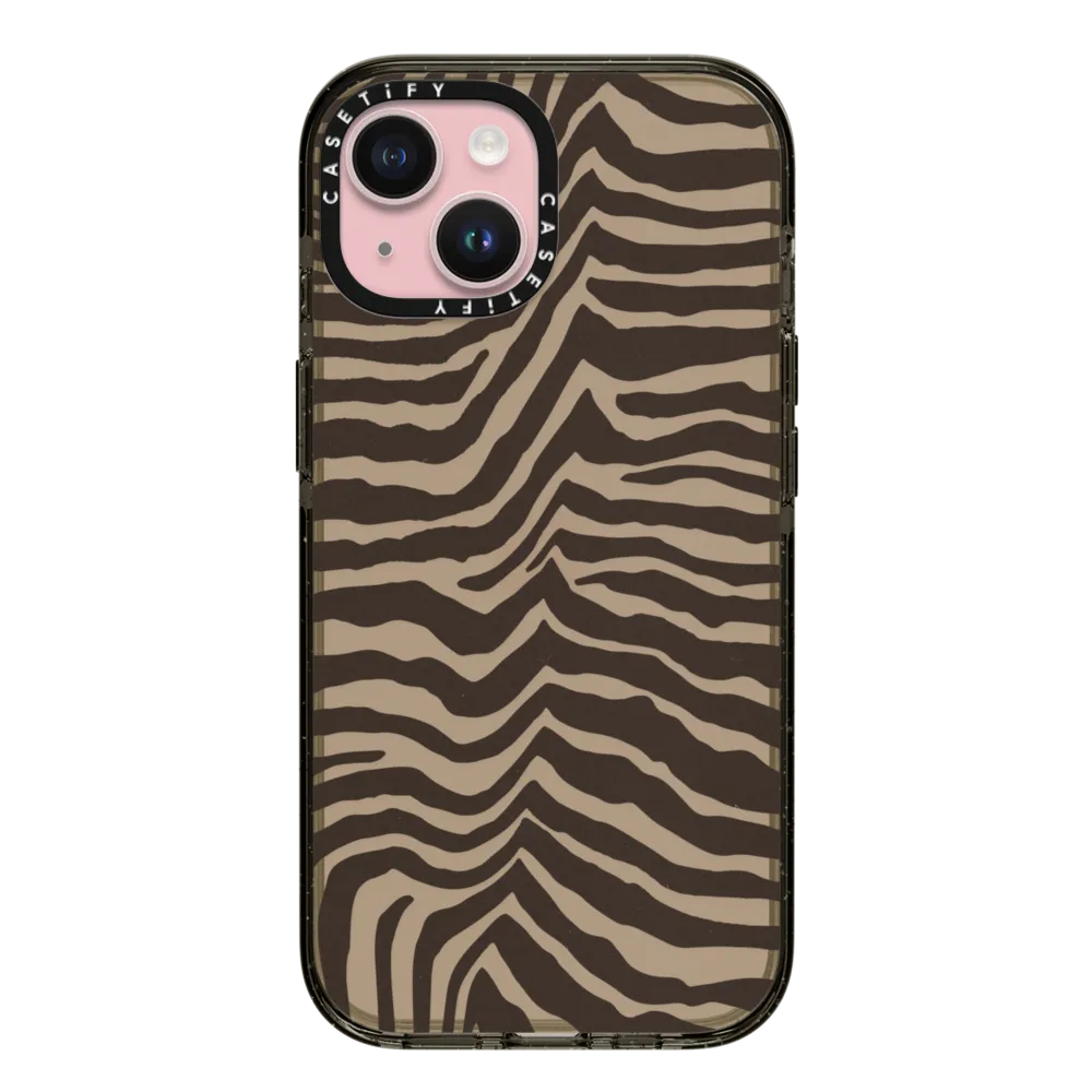 Impact iPhone 15 Case - Zebra-Brown