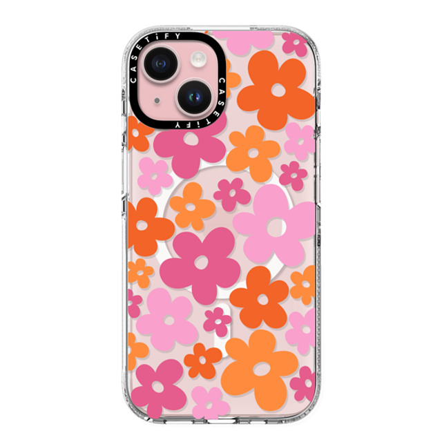 CASETiFY iPhone 15 ケース クリア クリア ケース MagSafe対応 Cottagecore Abstract Florals