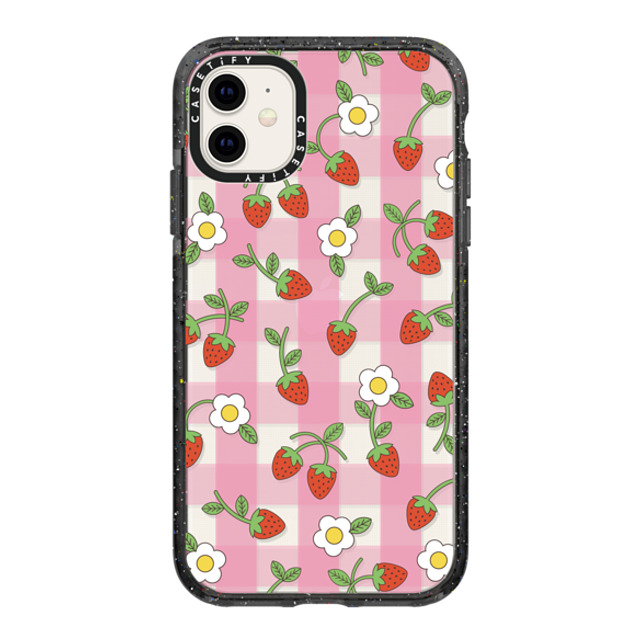 CASETiFY iPhone 11 Case Black Impact Case Cottagecore,Fruit,Strawberry Strawberry Plaid CASETiFY iPhone 11 Case Black Impact Case Cottagecore,Fruit,Strawberry Strawberry Plaid