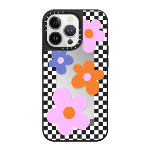 iPhone 13 Pro - Checkered Floral Frame
